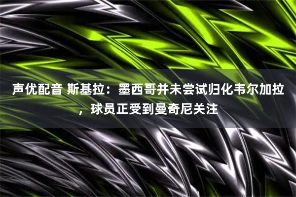 声优配音 斯基拉：墨西哥并未尝试归化韦尔加拉，球员正受到曼奇尼关注